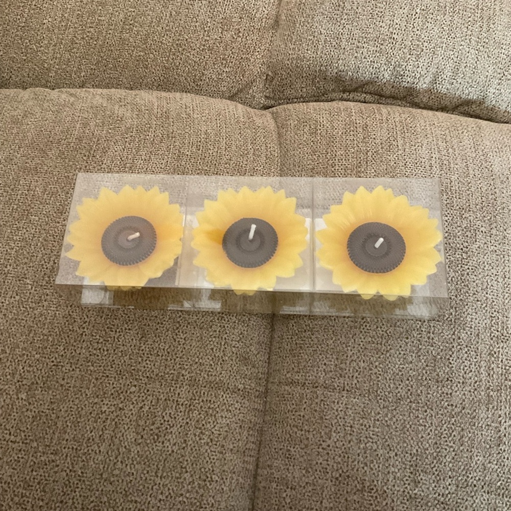 Candles, Small, Sunflowers, Set of 3, Adorable, home decor